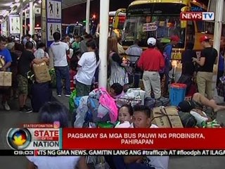 Kakulangan ng bus, traffic at nagbabadyang bagyo, ilan sa mga iindahin ng mga biyahero sa kapaskuhan