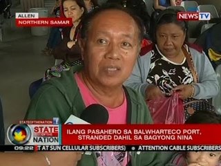 Ilang pasahero sa Balwharteco Port,   stranded dahil sa bagyong Nina