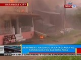 BP: Apartment, nasunog sa kasagsagan ng pananalasa ng bagyong Nina