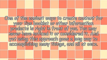 Booklet Tips - Easy Content Resource