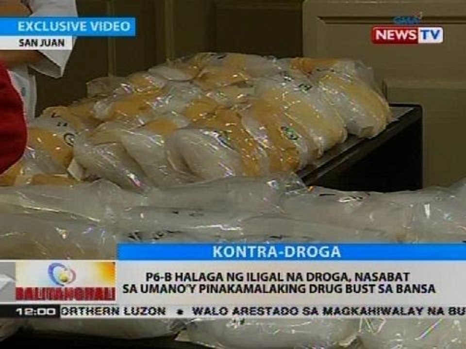 P6-B halaga ng iligal na droga, nasabat sa umano'y pinakamalaking drug bust sa bansa