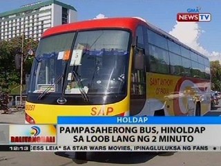BT: Pampasaherong bus, hinoldap sa loob lang ng 2 minuto