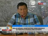 BT: Malacañang, kampanteng hindi maaalis sa pwesto si Pangulong Duterte