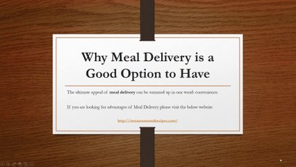 Meal Delivery