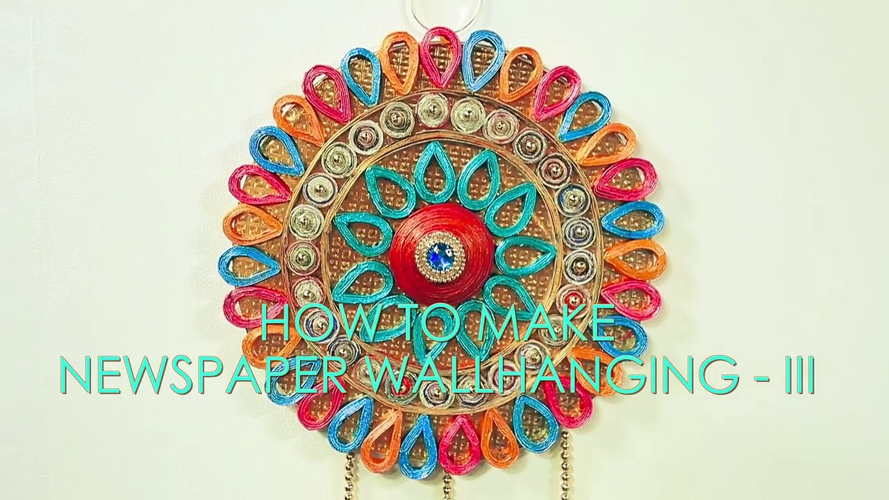 How to make Newspaper Wallhanging 3 _ Youtube Space Mumbai-GnShNejI7hw