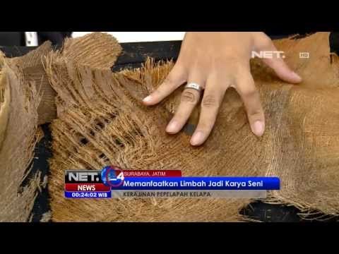 NET24 - Pelepah kelapa disulap menjadi hiasan rumah tangga di Surabaya
