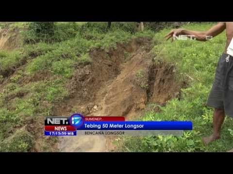 NET17 - Tebing sungai di Sumenep longsor dan akibatkan pergeseran tanah