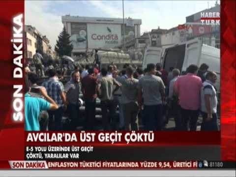 Avcılar'da üst geçit çöktü