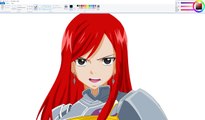 How I Draw using Mouse on  Paint  - Erza Scarlet Fairy Tail
