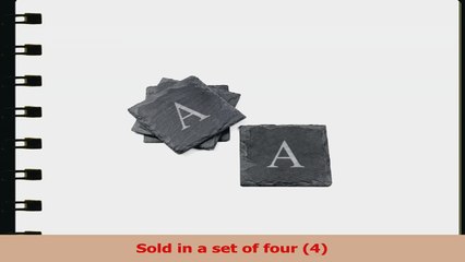 Cathys Concepts Personalized Slate Coasters Set of 4 Letter A 2182a0a7