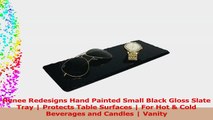 Renee Redesigns Hand Painted Small Black Gloss Slate Tray  Protects Table Surfaces  For 20ba1af1