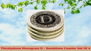 Thirstystone Monogram D  Sandstone Coaster Set Of 4 c9a8cf84