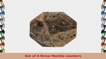Brown Marble Coaster a set of 6 Octagonal stone Coasters for your bar and home drinks 8669f976