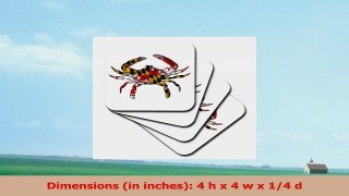 3dRose cst1932423 Maryland Crab FlagCeramic Tile Coasters Set of 4 2cbcd493