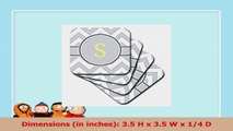 3dRose Grey and White Chevron with Yellow Monogram Initial S  Soft Coasters Set of 8 efcc5c90