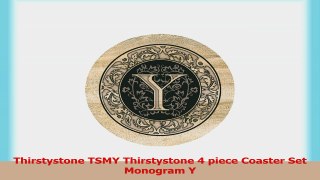 Thirstystone TSMY Thirstystone 4 piece Coaster Set Monogram Y 1ed3d773