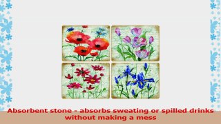 CoasterStone AS10027 Poetic Garden Absorbent Coasters 414Inch Set of 4 7d3afa02