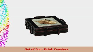 Thirstystone 4Piece Coaster Set with Holder Included Veined Volute aa4574c8