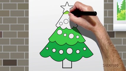 Easy X- Mas Tree Drawing for Kids _ Kids Learning Video _ Shemaroo Kids-iTx_L3HFCJY