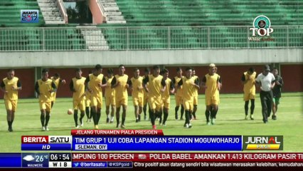 Jelang Piala Presiden, 4 Tim Uji Coba Lapangan Stadion Maguwoharjo