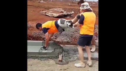 Funny Civil Engineering work, how to make roadside better :)