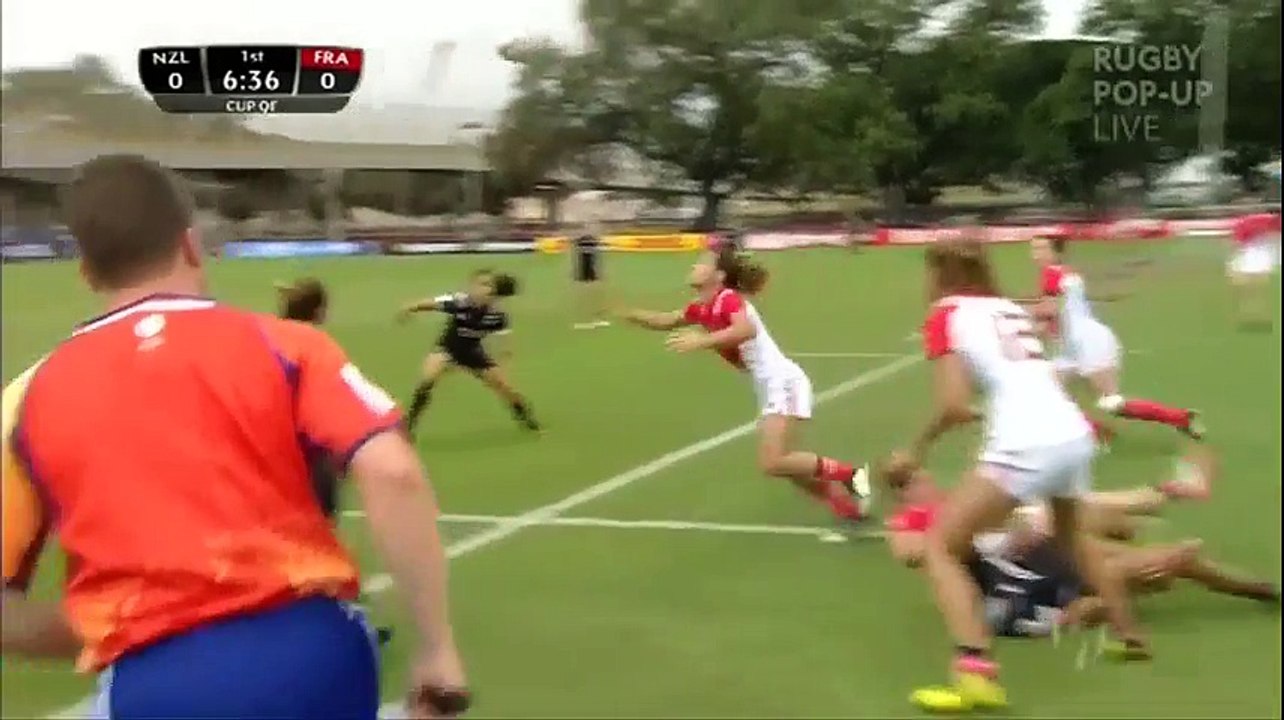 France 7 Féminines - L'essai de Rose Thomas face aux Black Ferns 7s
