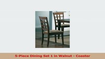 5Piece Dining Set 1 in Walnut  Coaster 78429187