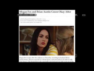 Megan Fox dan Suami alami kecelakaan