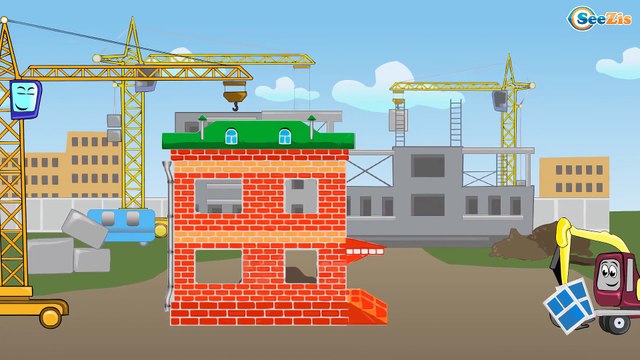 Caricaturas de carros. Camión, Excavadora, Grúa. Carritos Para Niños. Tiki Taki Camiones