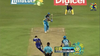 Sohail Tanvir 6 sixes to Pollard in CPL