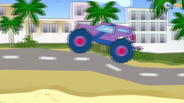 Arabalar çizgi filmleri türkçe. Ambulans, Monster Truck. Eğitici çizgi film. Çocuklar için arabalar