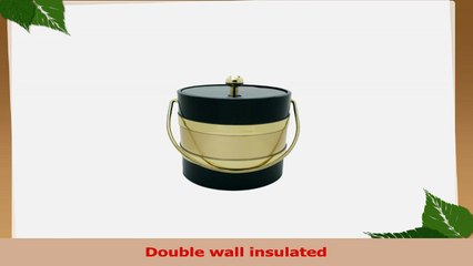 Mr Ice Bucket 3Quart Two Tone Ice Bucket Black and Gold 5aba801c