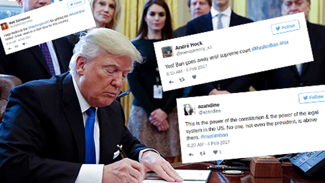 Voters Celebrate After Judge Overturns Donald Trump's Muslim Ban