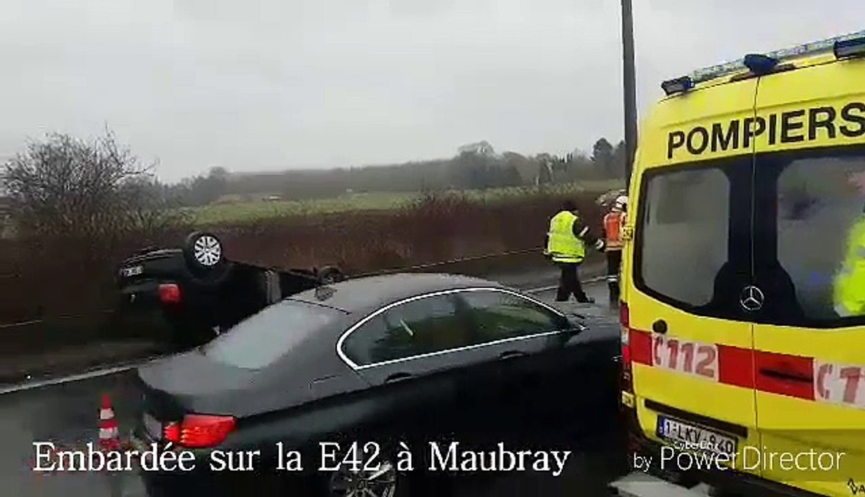 Accident Maubray Autoroute E42
