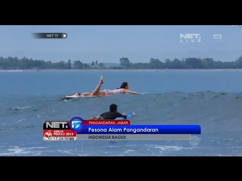 NET17 - Pesona ombak Pantai Batu Karas Pengandaran menjadi salah satu lokasi berselancar favorit