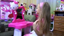 Хелло Китти Туалетный Столик Распаковка Видео для детей Hello Kitty Toys Unboxing