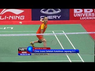 NET24 Cina Berhasil Pertahankan Trofi Piala Uber 2014