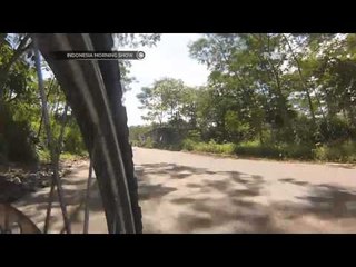 IMS - Mas Febri Mengendarai Motor Trail di Gunung Berapi