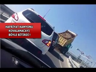 Otoyolda kamyon sürücüsünün beklenmedik hamlesi