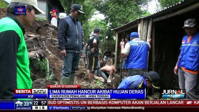 Lima Rumah di Kabupaten Pemalang Hancur Akibat Hujan Deras