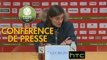 Conférence de presse ac ajaccio - clermont foot (3-1) : olivier pantaloni (aca) - corinne diacre (cf63) - 2015/2016