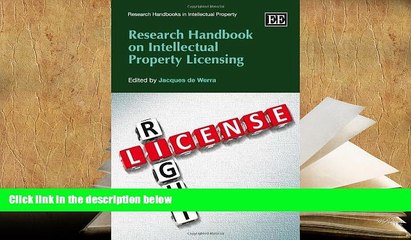 BEST PDF  Research Handbook on Intellectual Property Licensing (Research Handbooks in Intellectual