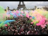 Paris'te renkli koşu etkinliği