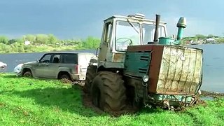 Nissan Patrol vs. Кировец К-700 vs. Гусеничный трактор
