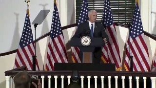 Vice President Mike Pence speaks to the Federalist Society in Philadelphia. , Trump News Today 02/0417