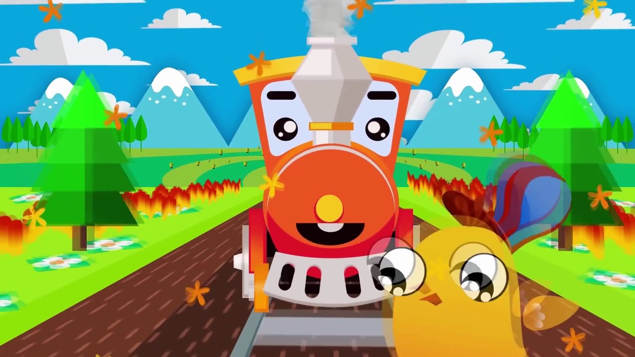 Cartoons for kids - Train with his friends - Train cartoon for children in english
