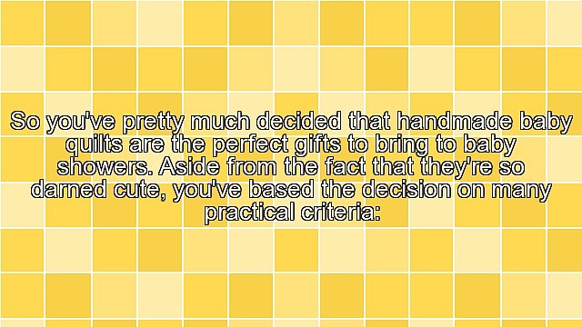 Handmade Baby Quilts Are Teaching Tools