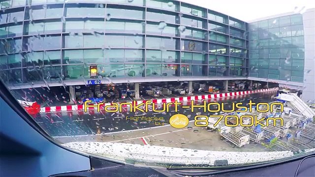 A380 Cockpit Flight Timelapse from FRANKFURT [FRA] to HOUSTO