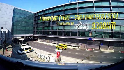 A380 Cockpit Flight Timelapse from FRANKFURT [FRA] to SAN FR