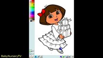 Dora Christmas Coloring Pages - Dora The Explorer Painting Games